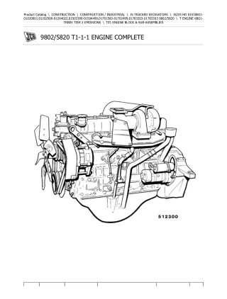 JCB JS235 HD TRACKED EXCAVATOR Parts Catalogue Manual (Serial Number 01018001-01020001)