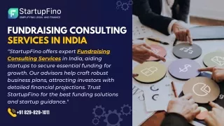 Fundraising Consulting Services in India  Startupfino