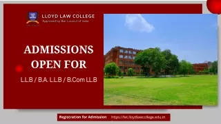 Admission open 2024 for LLB - Lloyd Law College