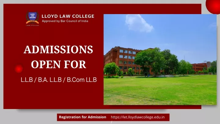 admissions open for