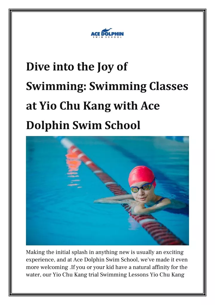 dive into the joy of swimming swimming classes