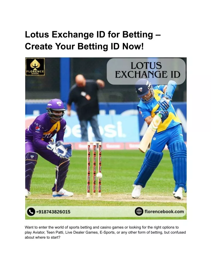 lotus exchange id for betting create your betting