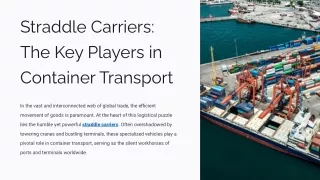Straddle Carriers_ The Key Players in Container Transport