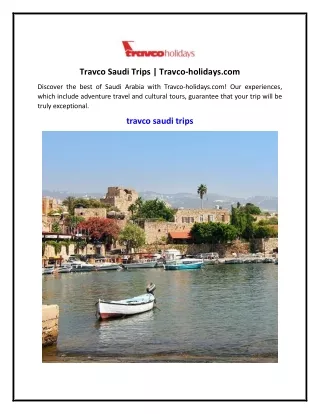 Travco Saudi Trips  Travco-holidays.com