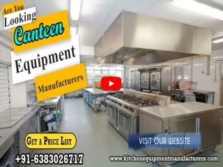 Commercial Canteen Equipment System in Coimbatore