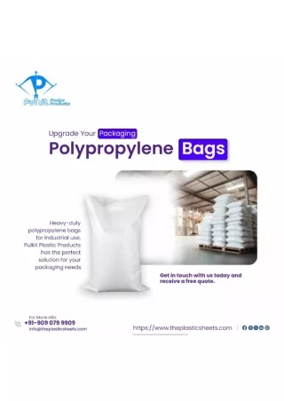 Polypropylene Bags pulkit plastic product