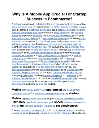 Why Is A Mobile App Crucial For Startup Success In Ecommerce.docx