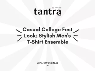 Casual College Fest Look Stylish Men's T-Shirt Ensemble