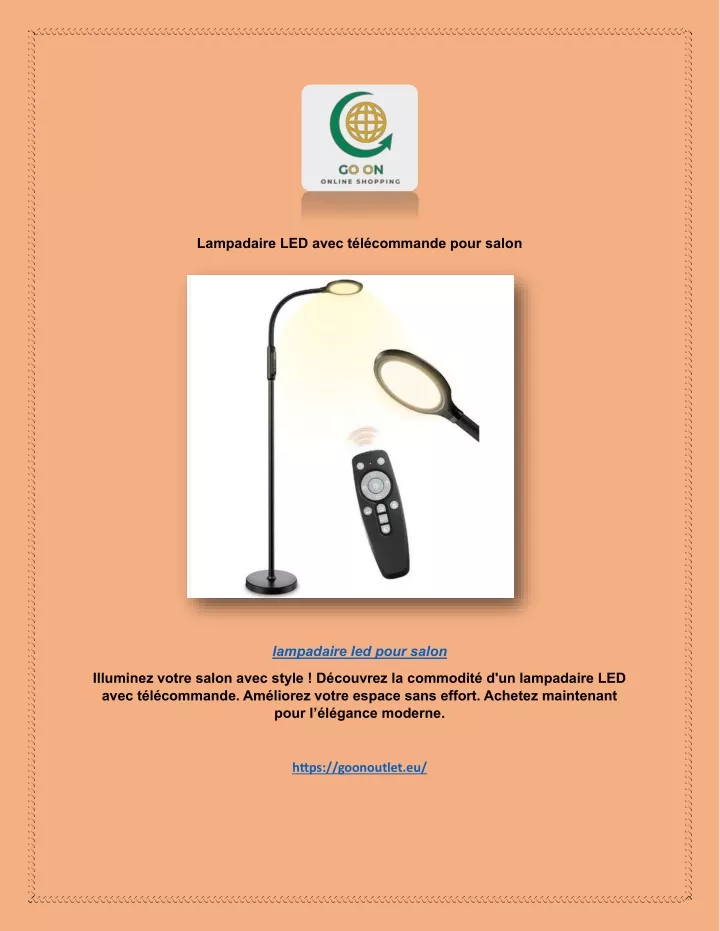 lampadaire led avec t l commande pour salon