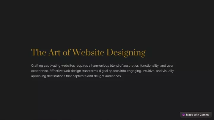 the art of website designing