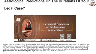 Astrological Predictions On The Durations Of Your Legal Case_