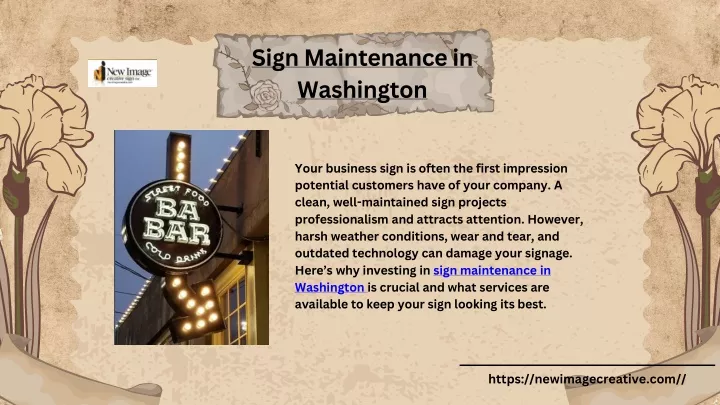 sign maintenance in washington