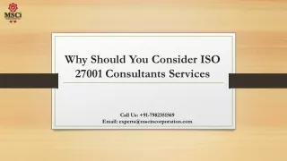 Why Should You Consider ISO 27001 Consultants Services