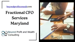 Fractional CFO Services Maryland
