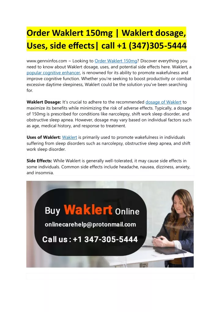 order waklert 150mg waklert dosage uses side