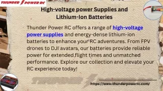 High-voltage power Supplies and Lithium-Ion Batteries