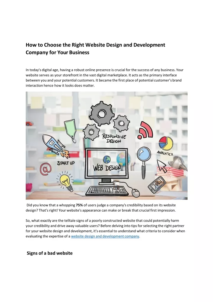 how to choose the right website design