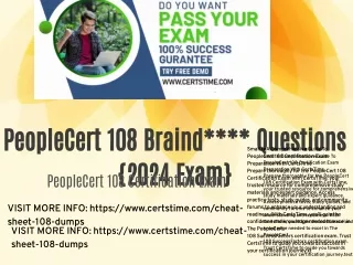 Acquire Real PeopleCert 108 Braind**** Questions 2024 — Begin Your Study With Self-Assurance