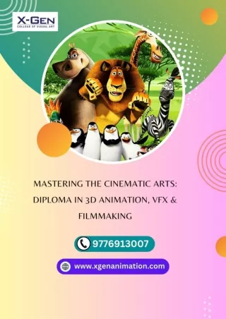 Mastering the Cinematic Arts Diploma in 3D Animation, VFX & Filmmaking