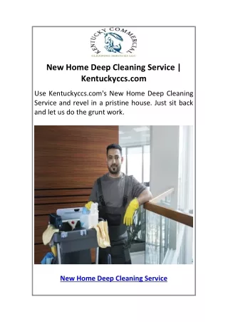New Home Deep Cleaning Service  Kentuckyccs.com