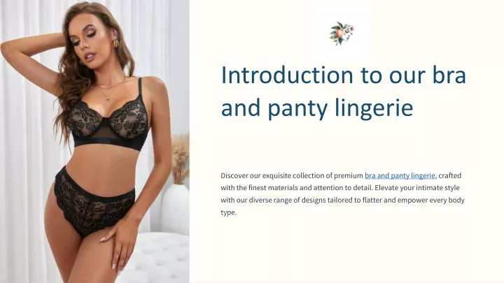 introduction to our bra and panty lingerie