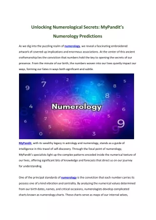 unlocking numerological secrets mypandit