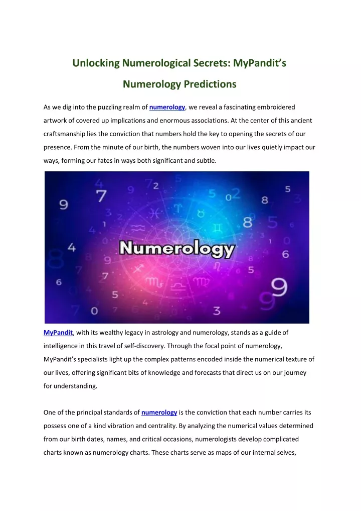 unlocking numerological secrets mypandit