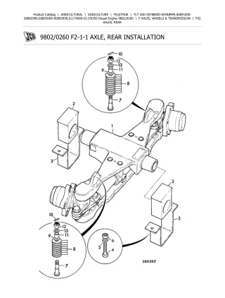 JCB TLT 20D (Diesel Engine) Teletruk Parts Catalogue Manual (Serial Number 00788000-00788999)