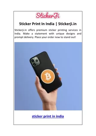 Sticker Print In India  Stickerji.in