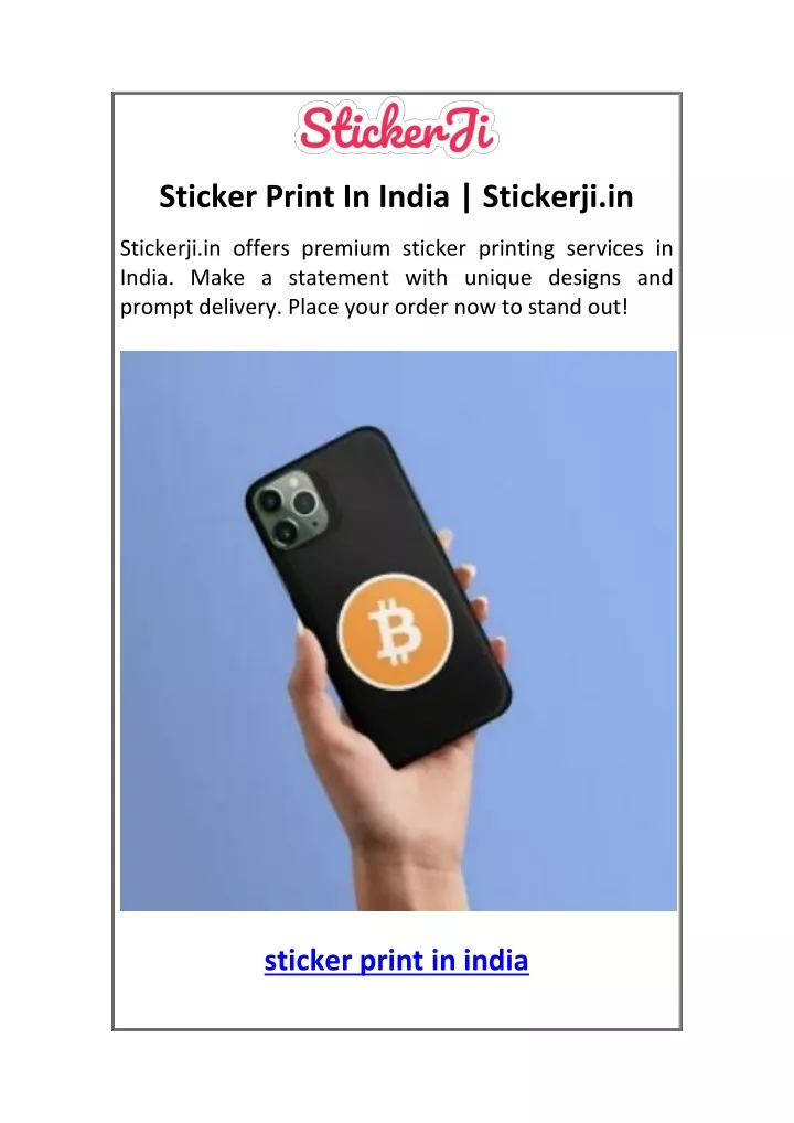 sticker print in india stickerji in