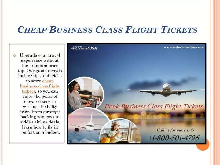 cheap business class flight tickets