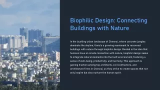 Biophilic Design Connecting Buildings with Nature