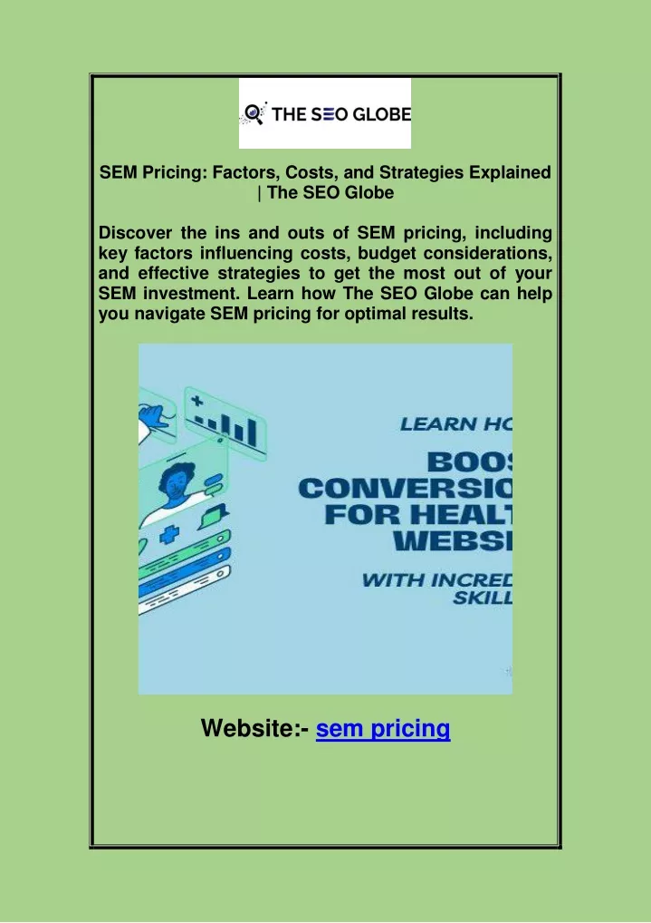 sem pricing factors costs and strategies