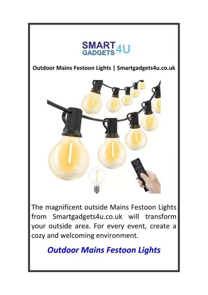 outdoor mains festoon lights smartgadgets4u co uk