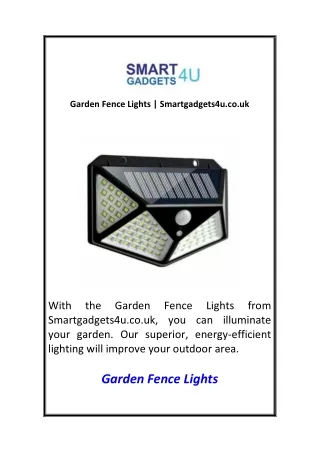 Garden Fence Lights  Smartgadgets4u.co.uk