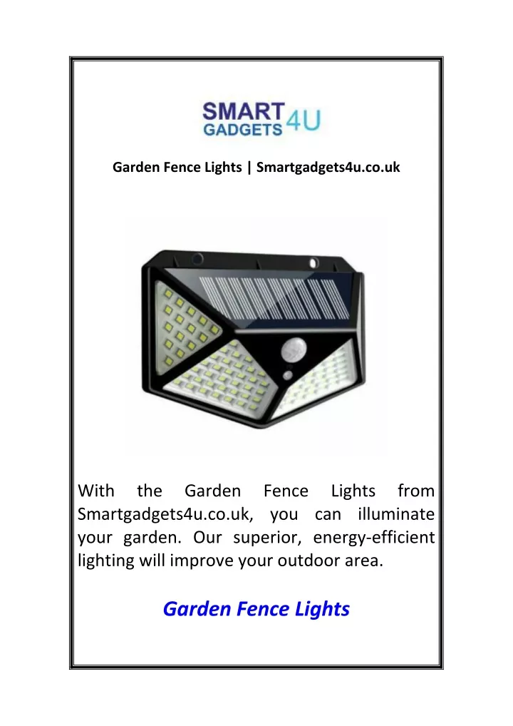 garden fence lights smartgadgets4u co uk
