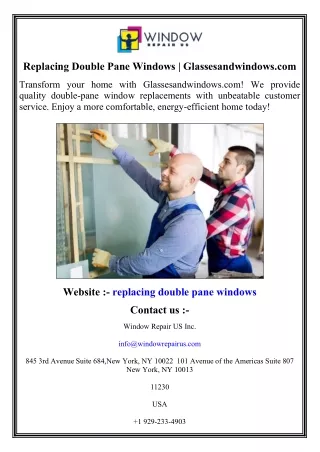 replacing double pane windows glassesandwindows