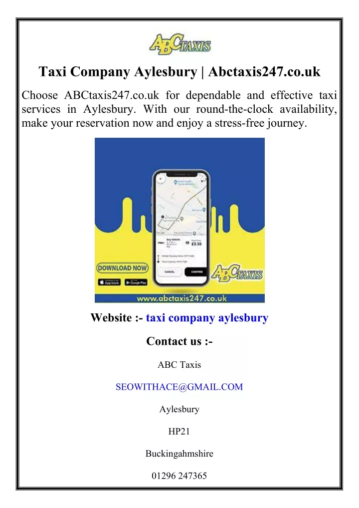 taxi company aylesbury abctaxis247 co uk