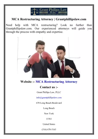 mca restructuring attorney grantphillipslaw com