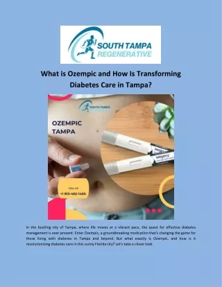 What is Ozempic and How Is Transforming Diabetes Care in Tampa