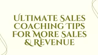 Sales Coaching