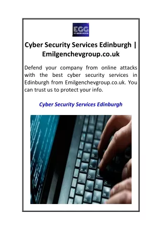 Cyber Security Services Edinburgh  Emilgenchevgroup.co.uk