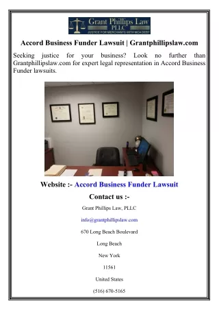 Accord Business Funder Lawsuit    Grantphillipslaw.com