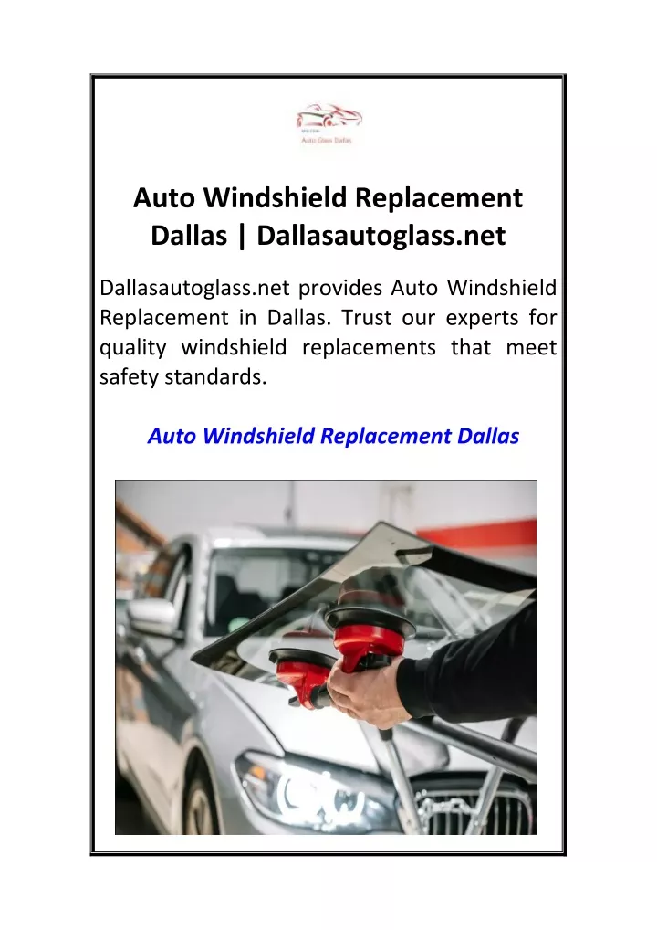 auto windshield replacement dallas