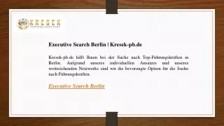 Executive Search Berlin Kresek-pb.de