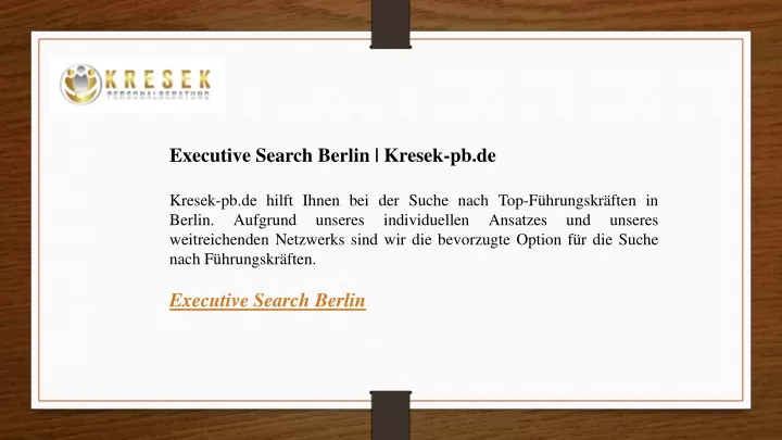 executive search berlin kresek pb de kresek