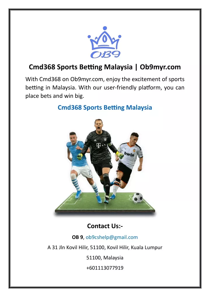 cmd368 sports betting malaysia ob9myr com