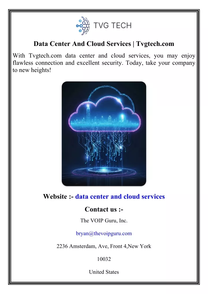 data center and cloud services tvgtech com