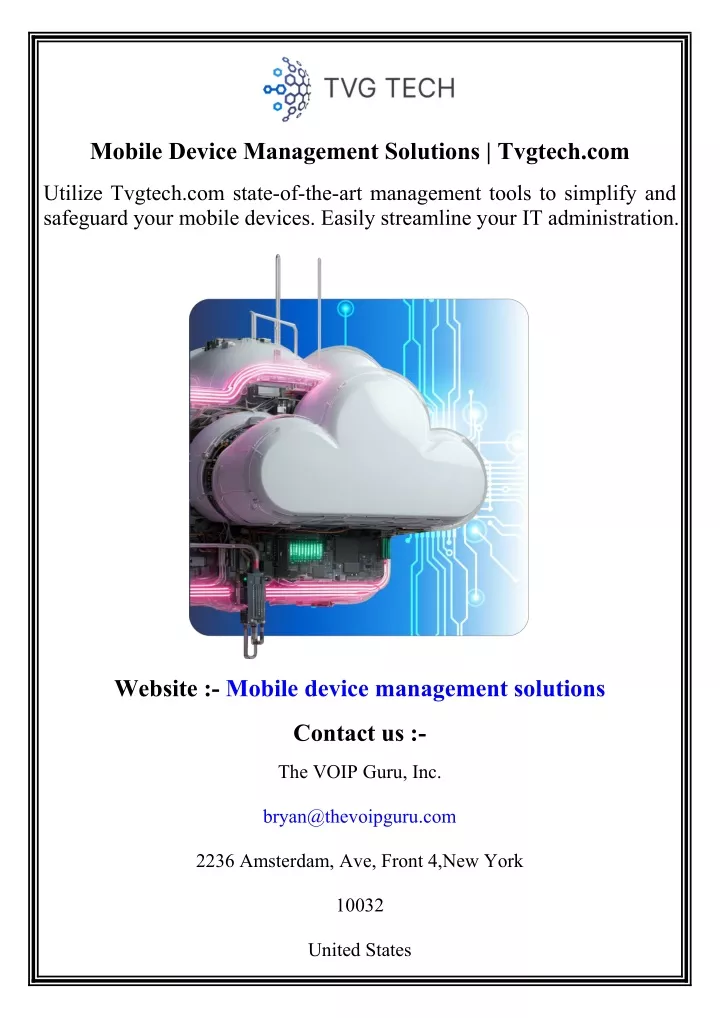 mobile device management solutions tvgtech com
