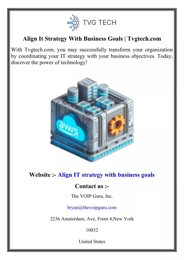 align it strategy with business goals tvgtech com